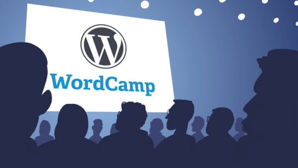 Illustration of people attending WordCamp